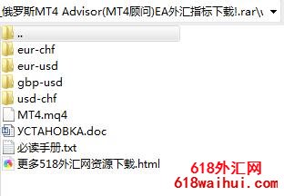 俄罗斯MT4 Advisor(MT4顾问)EA外汇指标下载!
